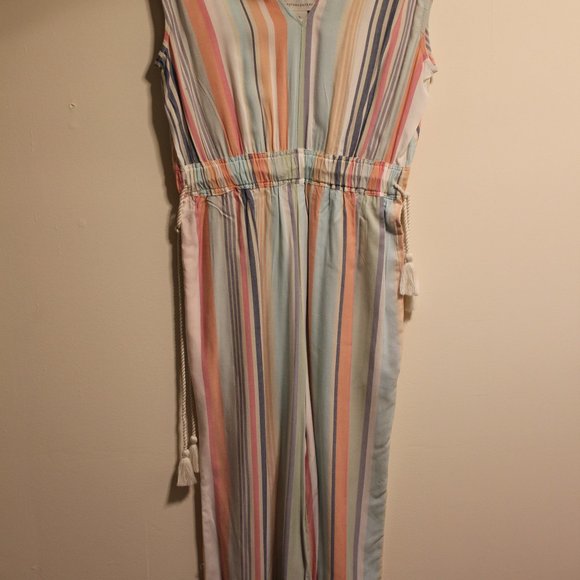 Peyton & Parker Striped Pastel Sleeveless Jumpsuit - Picture 4 of 8